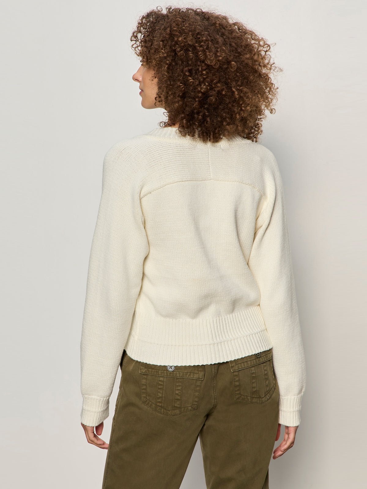 PERFECT V NECK SWEATER VINTAGE IVORY | Sanctuary Clothing