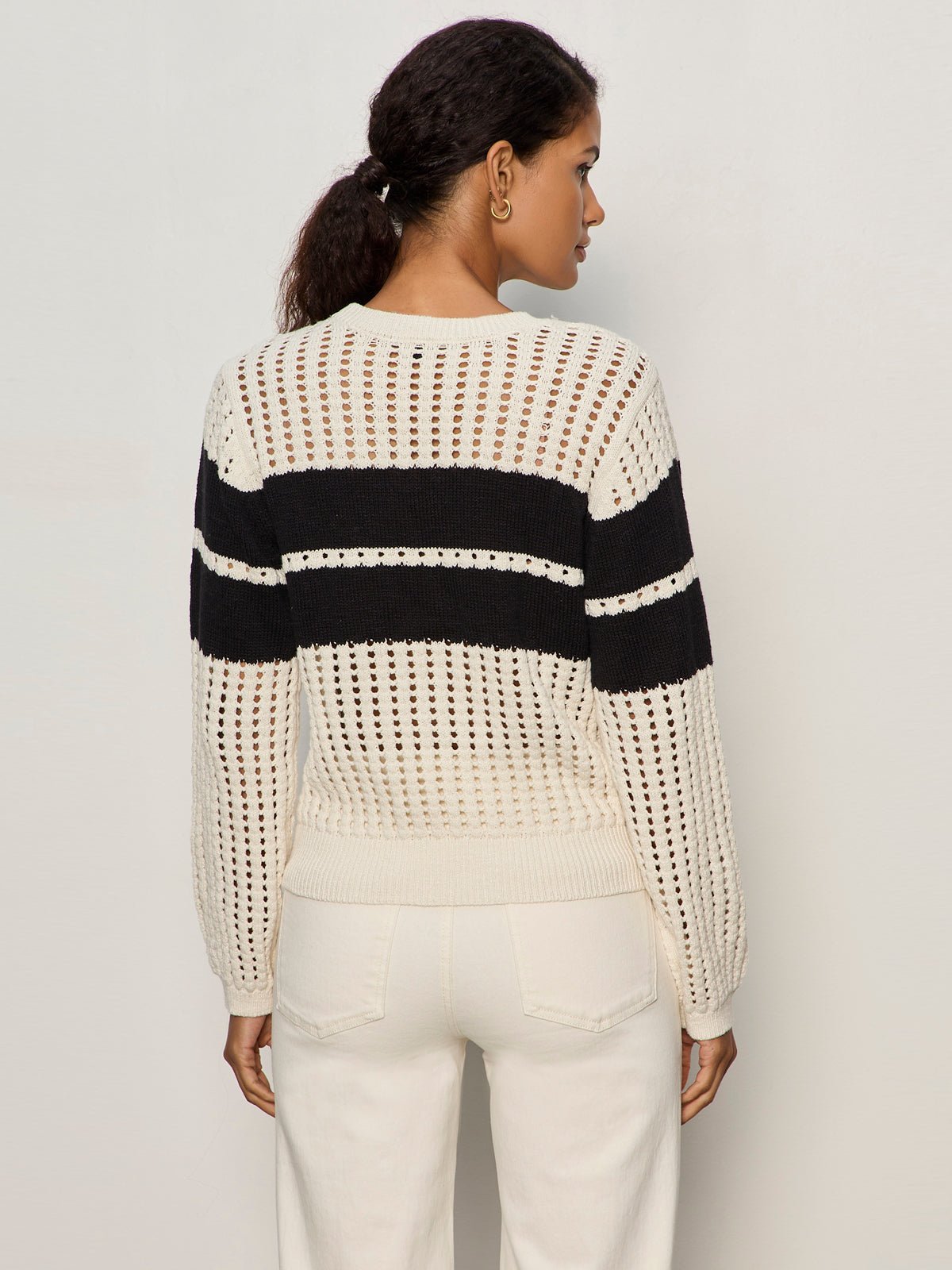 Sporty Openwork Popover Collagen with Black | Sanctuary Clothing