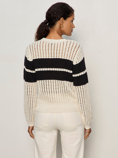 Sporty Openwork Popover Collagen with Black | Sanctuary Clothing