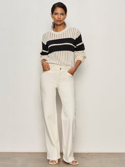 Sporty Openwork Popover Collagen with Black | Sanctuary Clothing