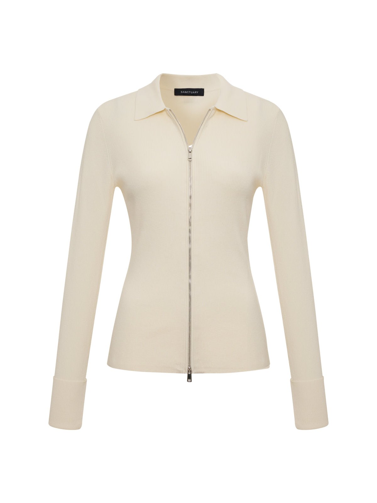 ONLY YOURS RIBBED ZIP SWEATER COLLAGEN | Sanctuary Clothing