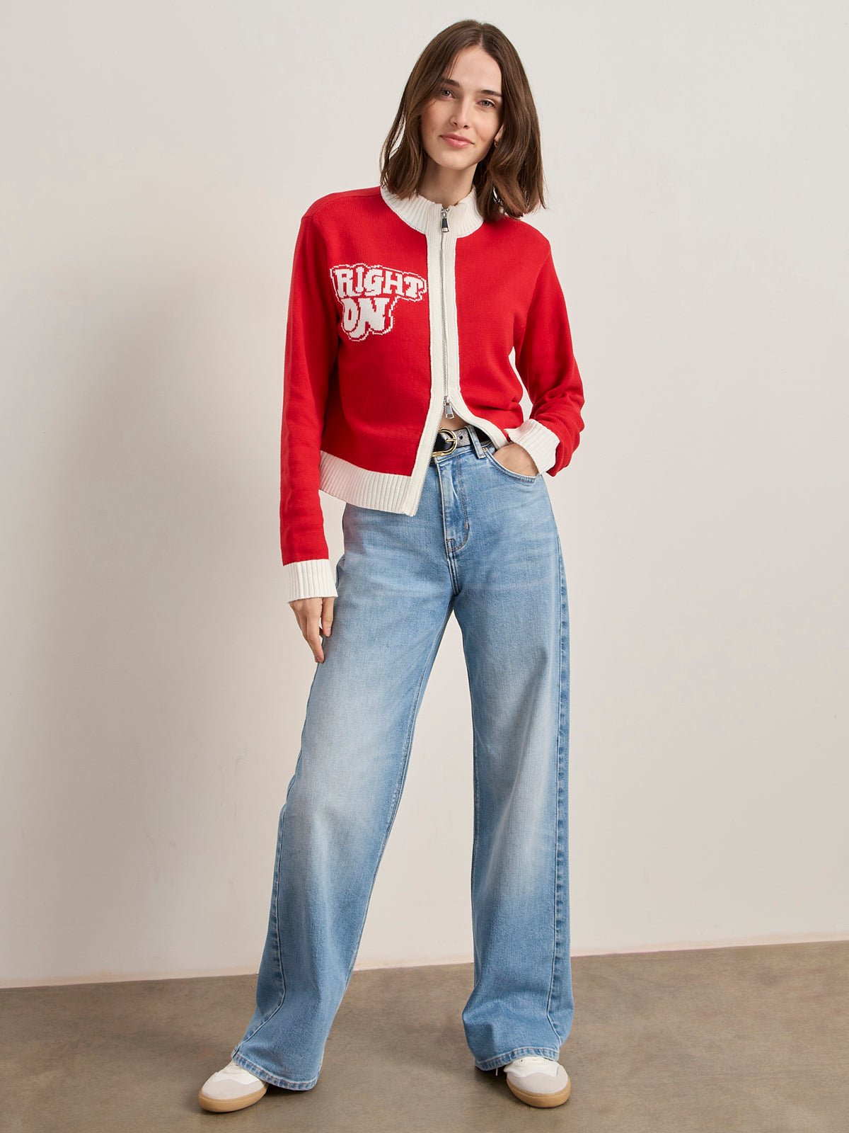 JOE COOL ZIP UP SWEATER CHERRY LACQUER | Sanctuary Clothing
