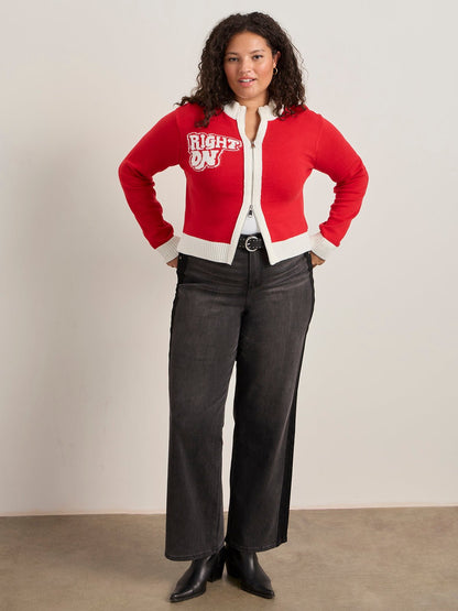 JOE COOL ZIP UP SWEATER CHERRY LACQUER | Sanctuary Clothing