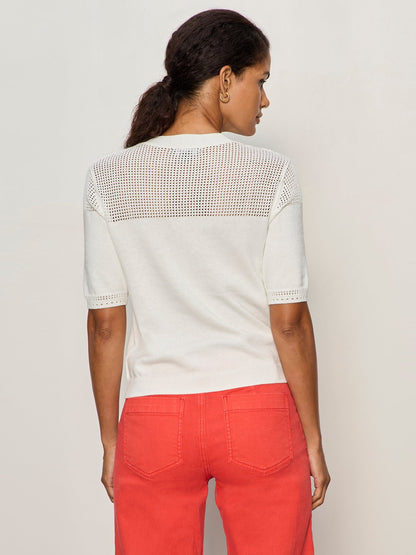 MIX STITCH TEE CHALK | Sanctuary Clothing