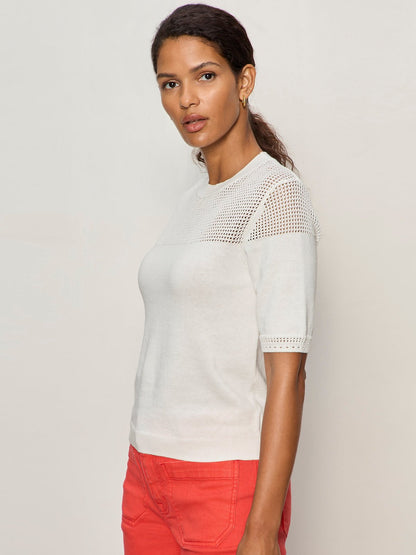 MIX STITCH TEE CHALK | Sanctuary Clothing