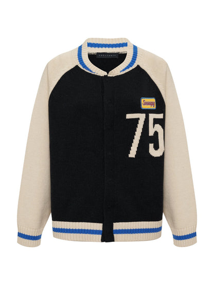 75 BOMBER SWEATER BLACK/ CHALK | Sanctuary Clothing