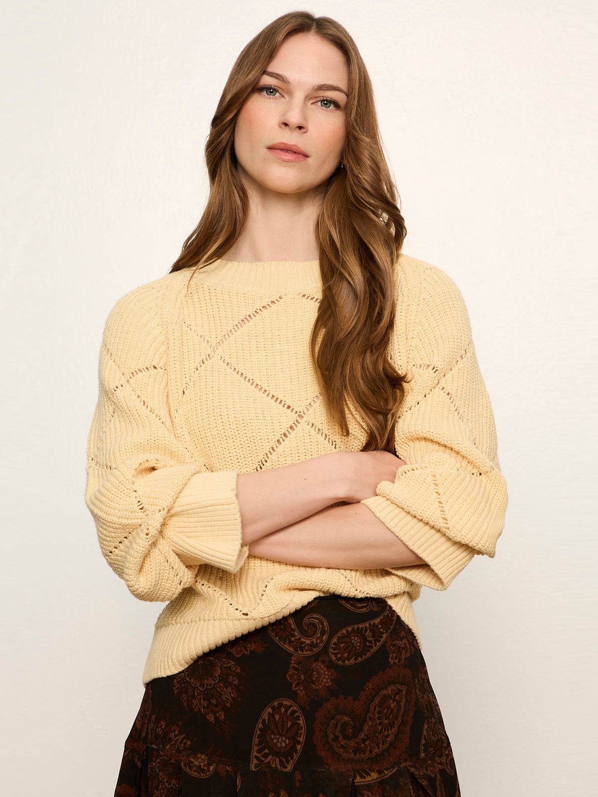 Diamond Stitch Popover Light Goldie | Sanctuary Clothing