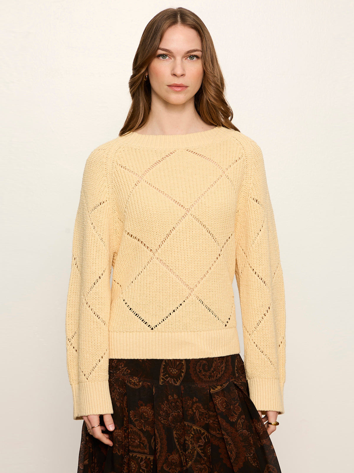 Diamond Stitch Popover Light Goldie | Sanctuary Clothing