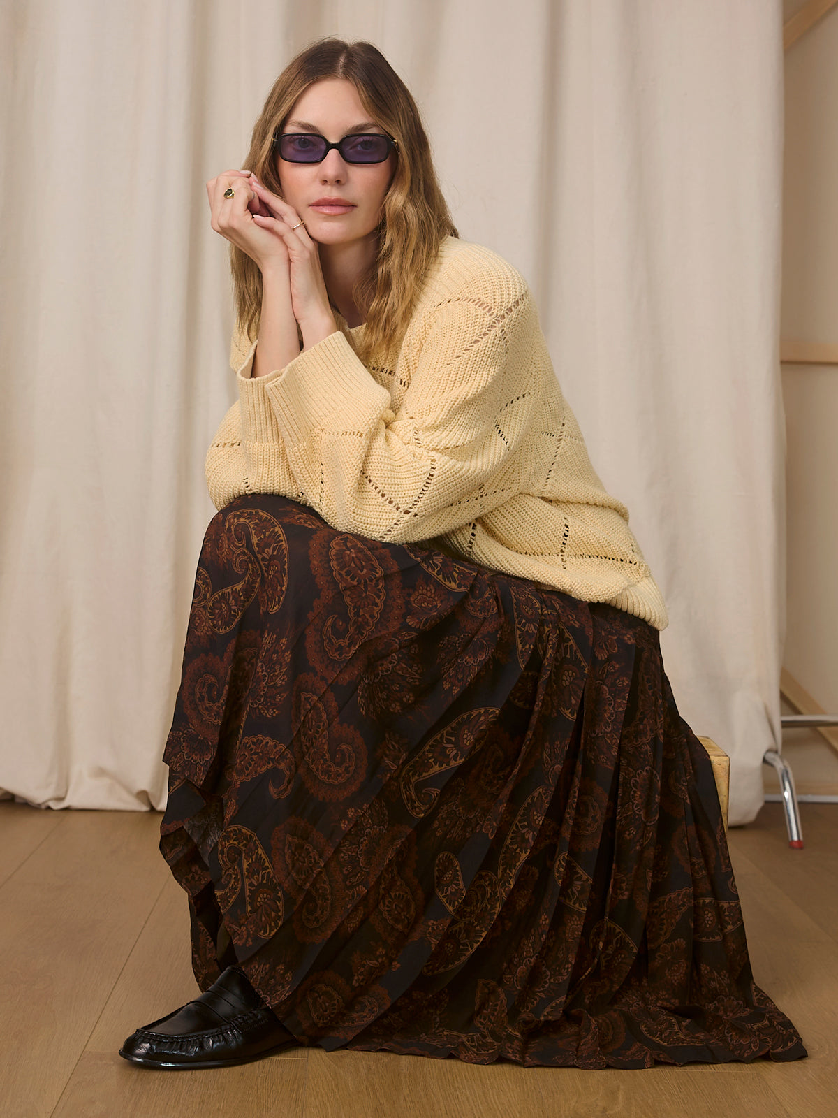 Diamond Stitch Popover Light Goldie | Sanctuary Clothing