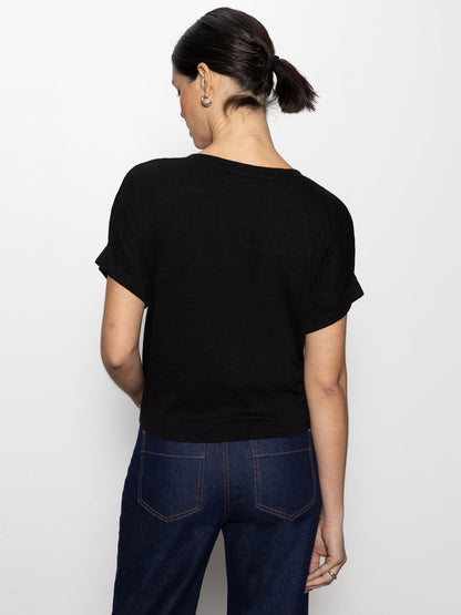 ALL DAY TIE TEE BLACK | Sanctuary Clothing
