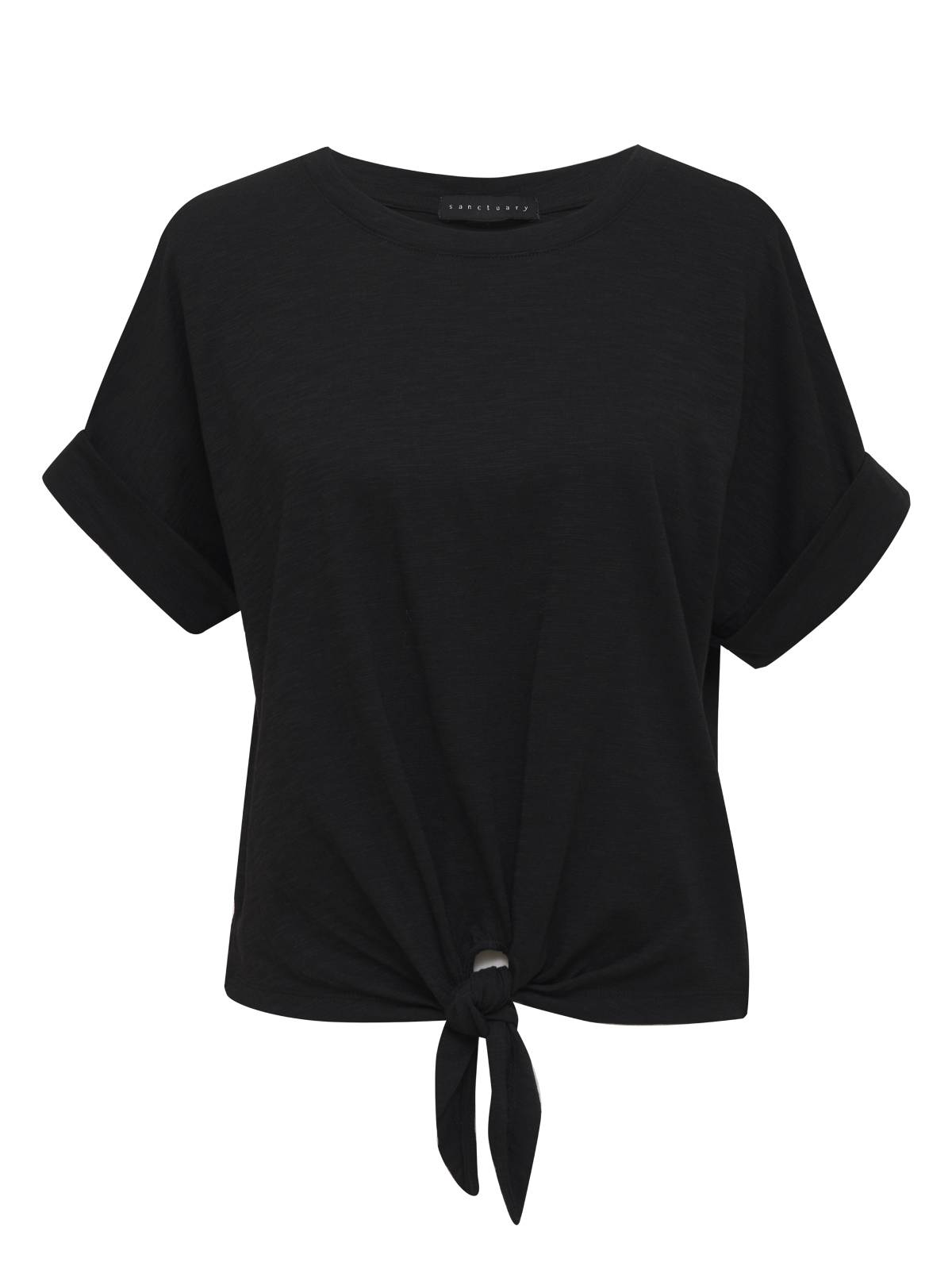 ALL DAY TIE TEE BLACK | Sanctuary Clothing