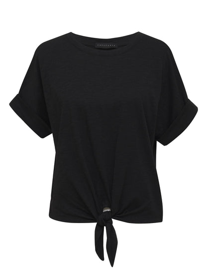 ALL DAY TIE TEE BLACK | Sanctuary Clothing