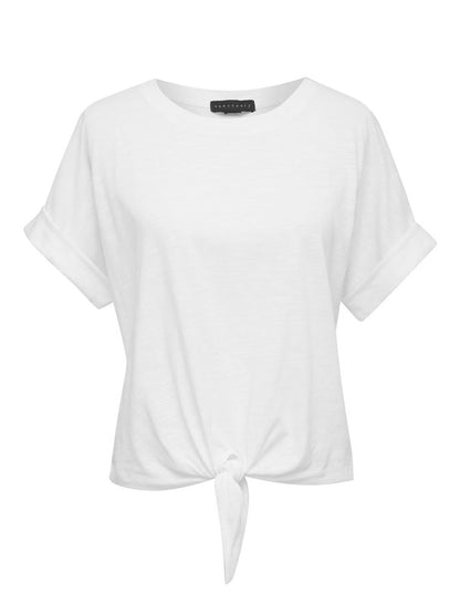 ALL DAY TIE TEE WHITE | Sanctuary Clothing