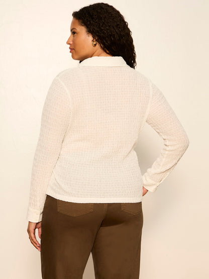 JUNO TEXTURED BUTTON FRONT CHALK | Sanctuary Clothing