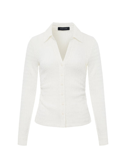 JUNO TEXTURED BUTTON FRONT CHALK | Sanctuary Clothing