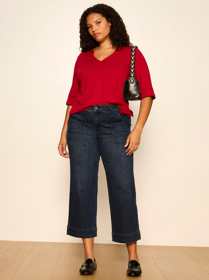 DOLCE NOTCH NECK TEE RED BERRY | Sanctuary Clothing