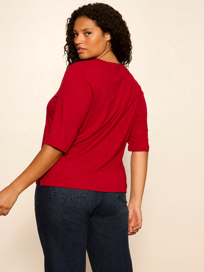 DOLCE NOTCH NECK TEE RED BERRY | Sanctuary Clothing
