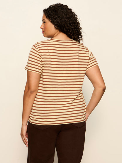 THE PERFECT TEE CHOCO BANANA STRIPE | Sanctuary Clothing