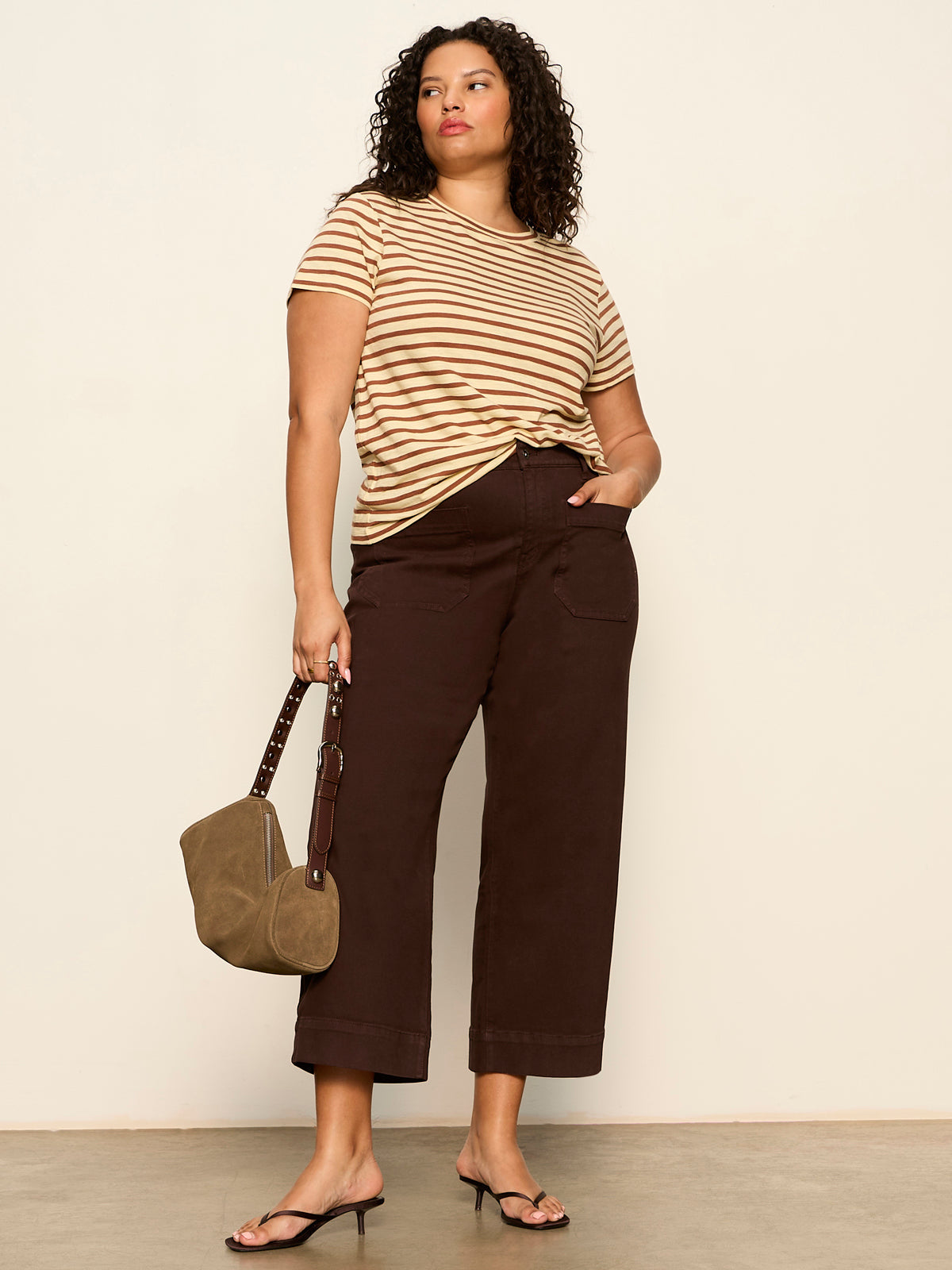THE PERFECT TEE CHOCO BANANA STRIPE | Sanctuary Clothing