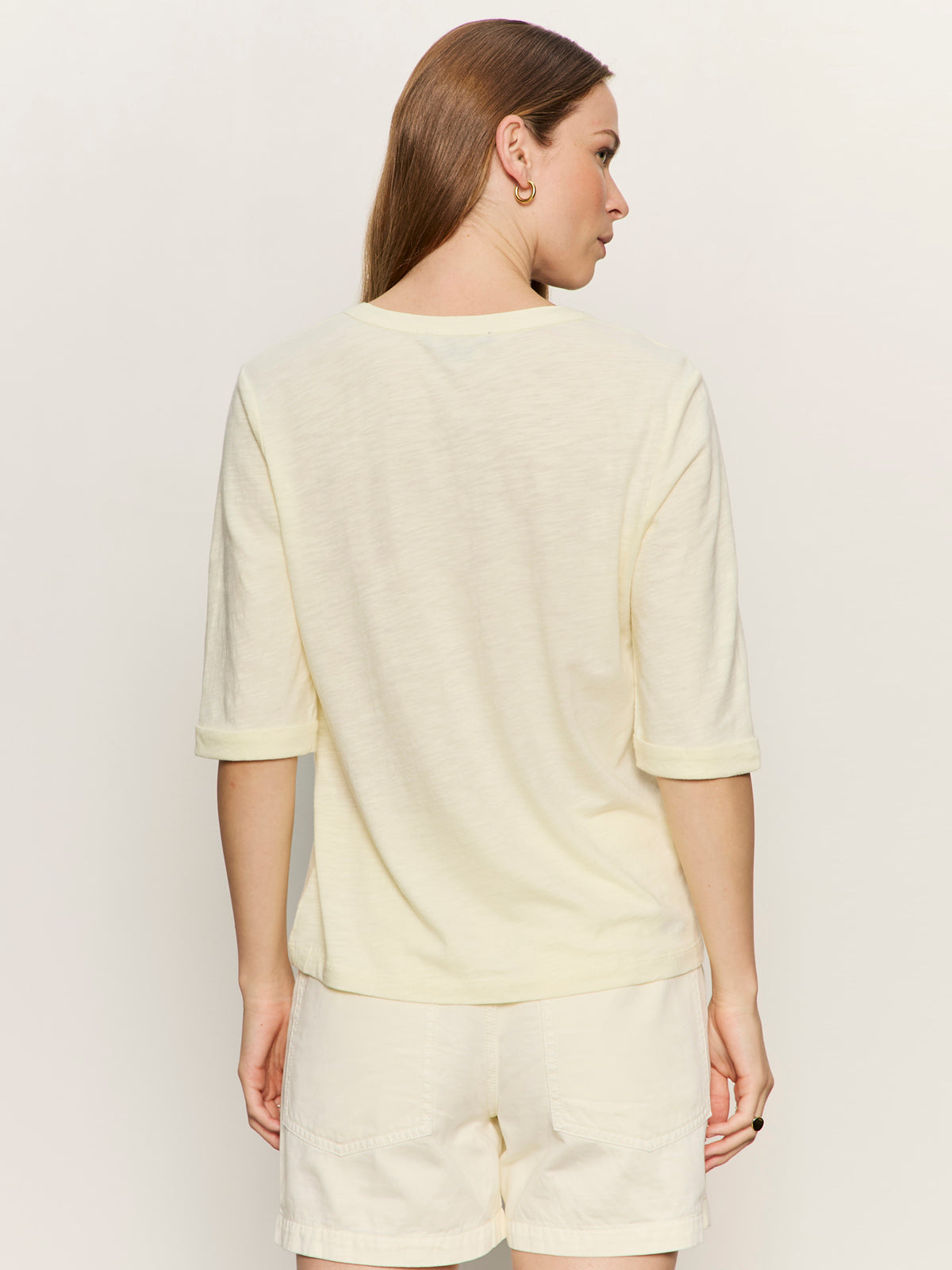 ROLLED SLEEVE TEE LEMON DROP | Sanctuary Clothing