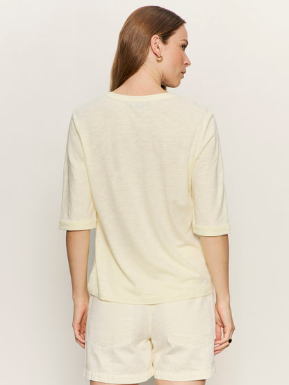 ROLLED SLEEVE TEE LEMON DROP | Sanctuary Clothing