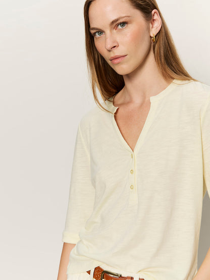 ROLLED SLEEVE TEE LEMON DROP | Sanctuary Clothing