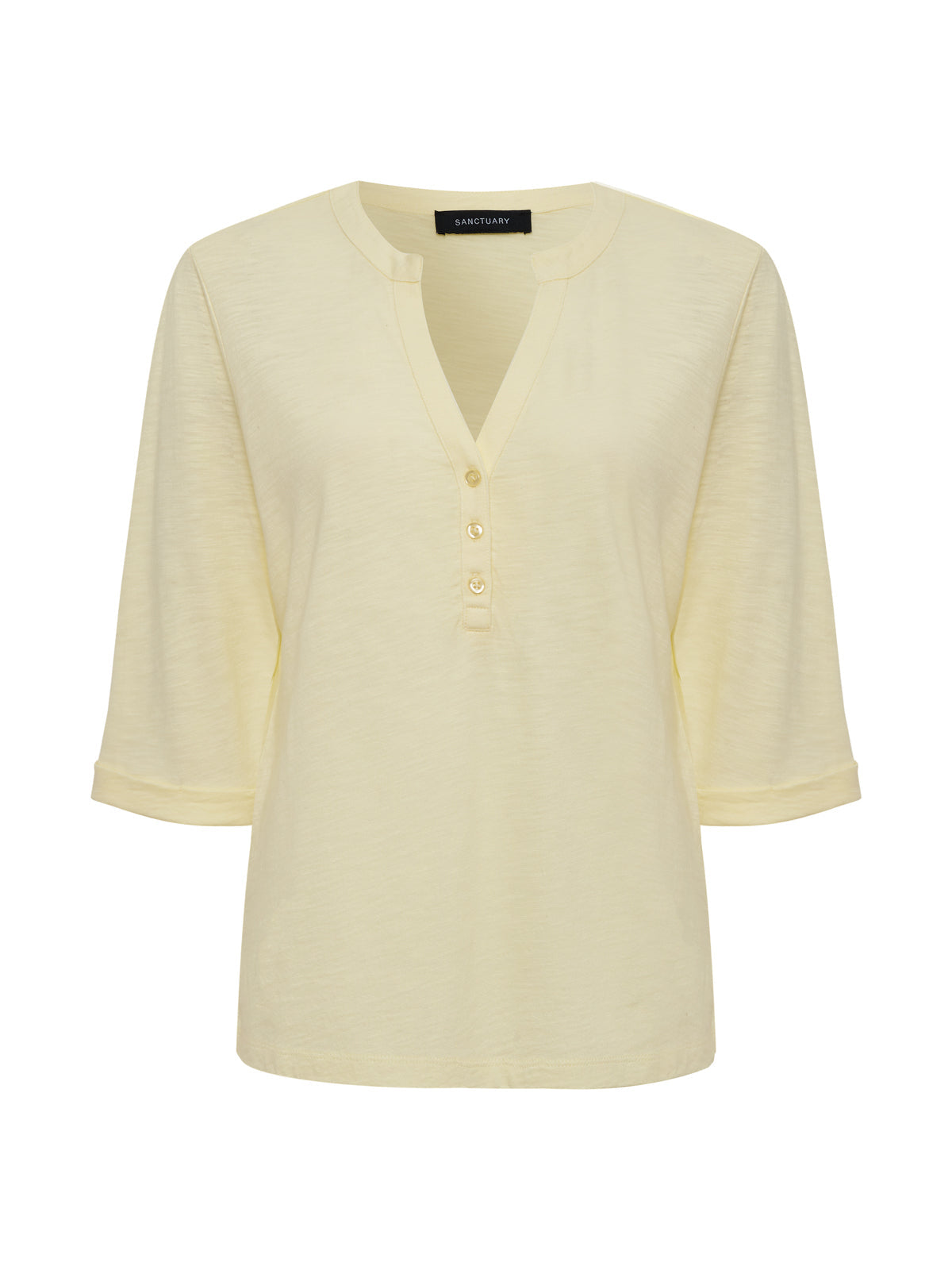 ROLLED SLEEVE TEE LEMON DROP | Sanctuary Clothing