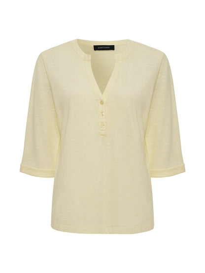 ROLLED SLEEVE TEE LEMON DROP | Sanctuary Clothing