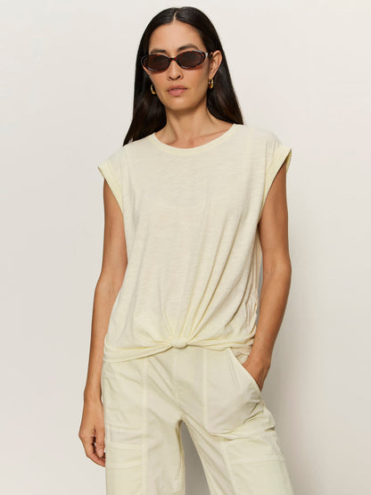 KNOTTED MUSCLE TEE LEMON DROP | Sanctuary Clothing
