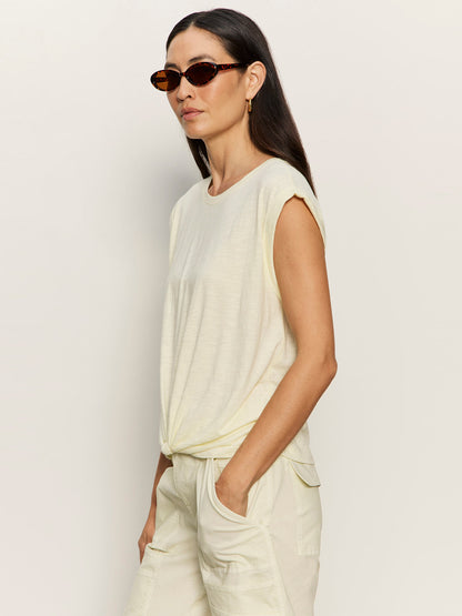 KNOTTED MUSCLE TEE LEMON DROP | Sanctuary Clothing