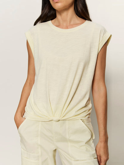 KNOTTED MUSCLE TEE LEMON DROP | Sanctuary Clothing