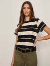 VANILLA CREME/BLACK STRIPE