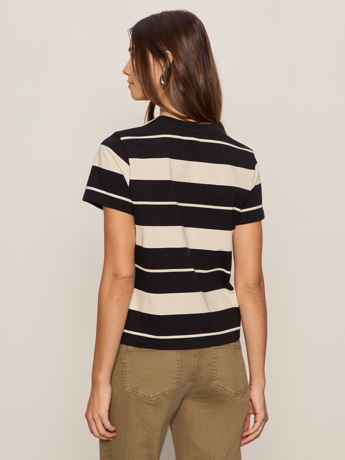 Timeless Tee Vanilla Creme/Black Stripe | Sanctuary Clothing