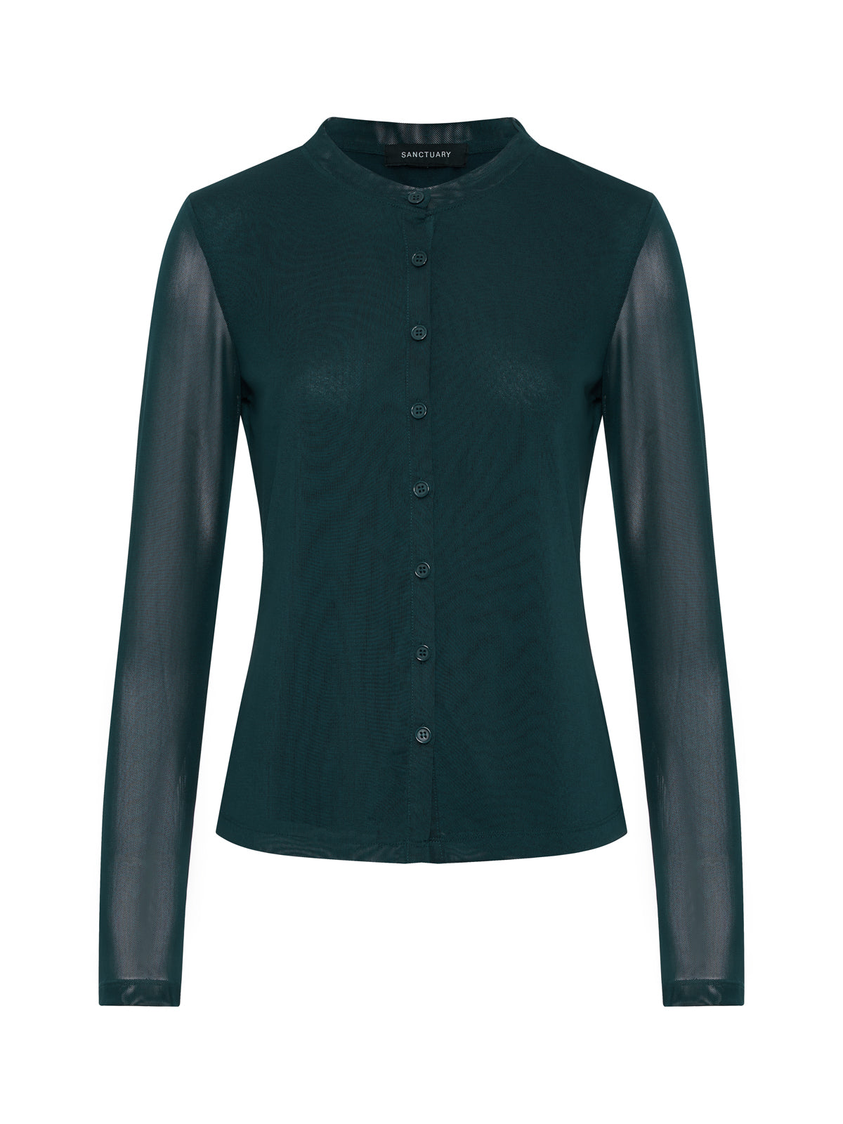 Mesh Long Sleeve Cardigan Forest | Sanctuary Clothing