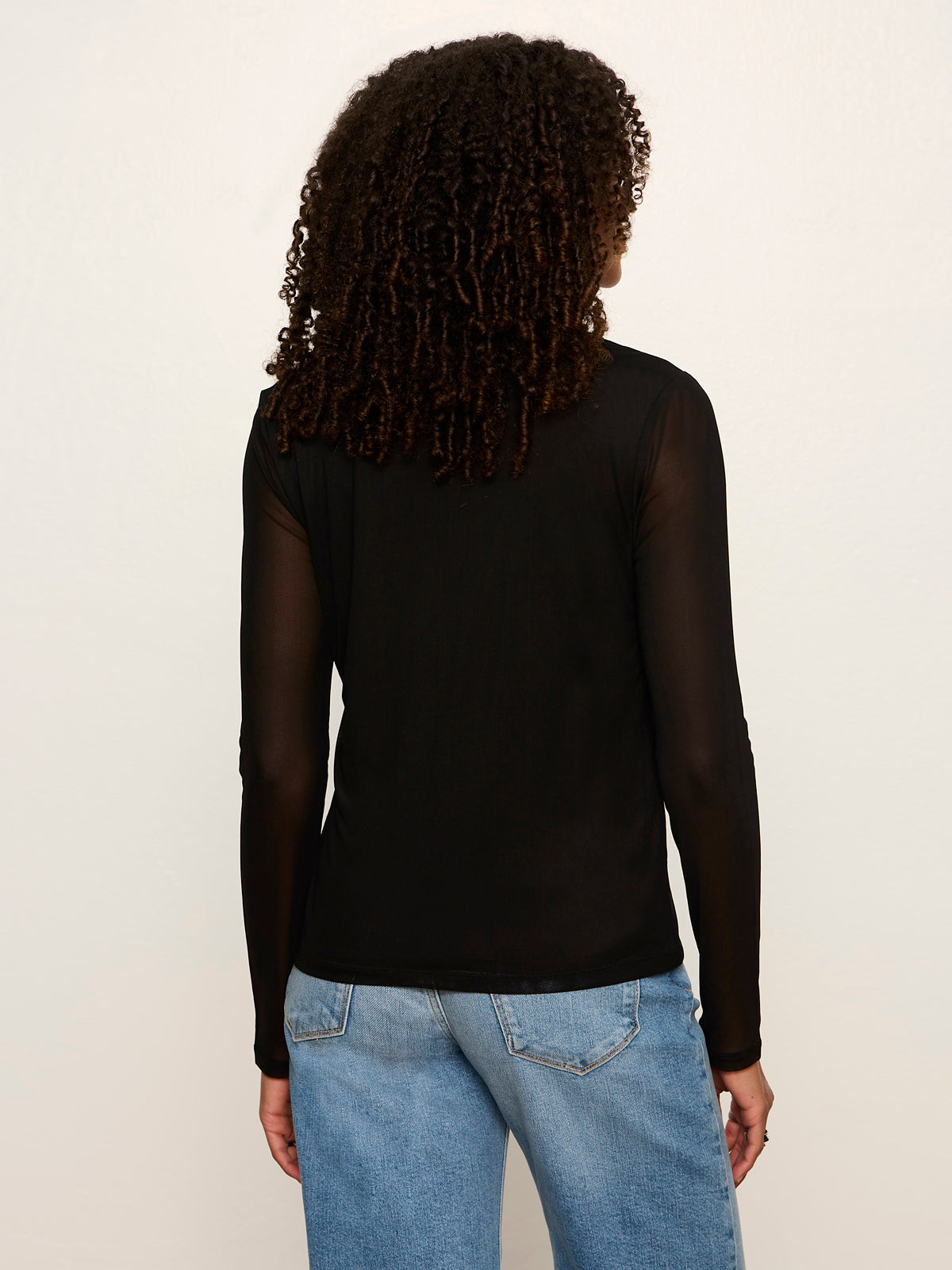 Mesh Long Sleeve Cardigan Black | Sanctuary Clothing