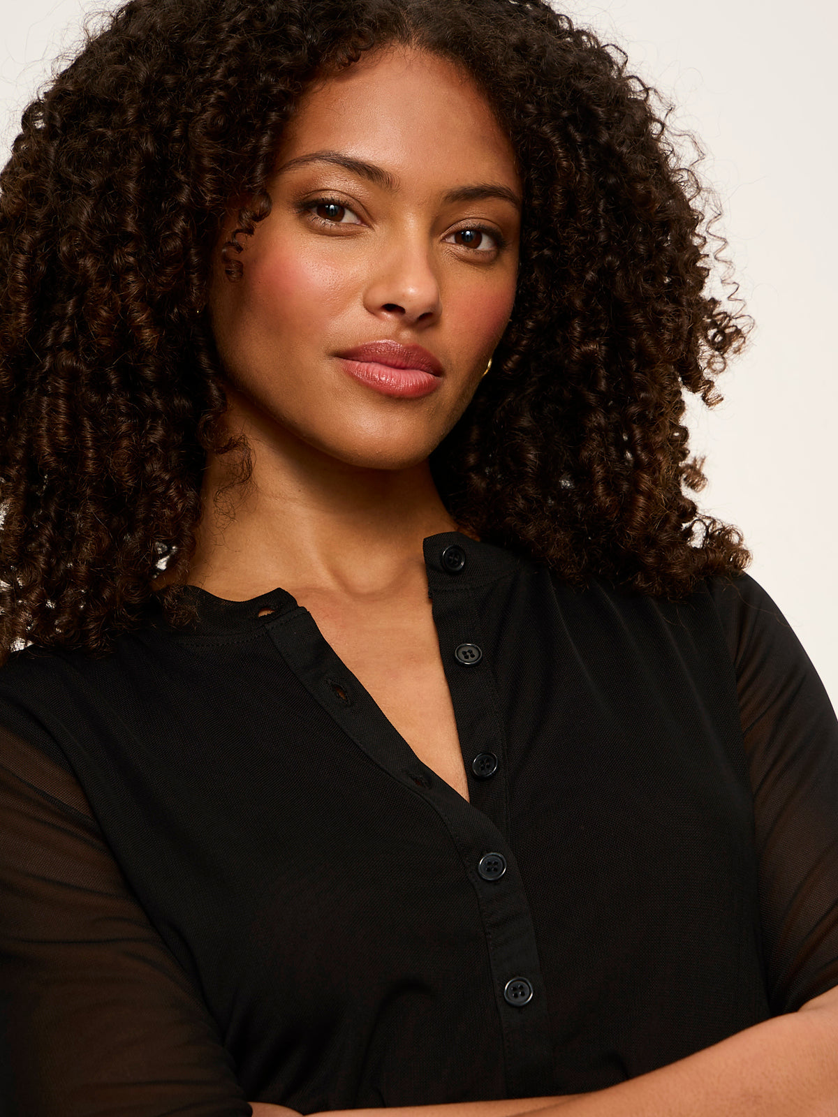 Mesh Long Sleeve Cardigan Black | Sanctuary Clothing