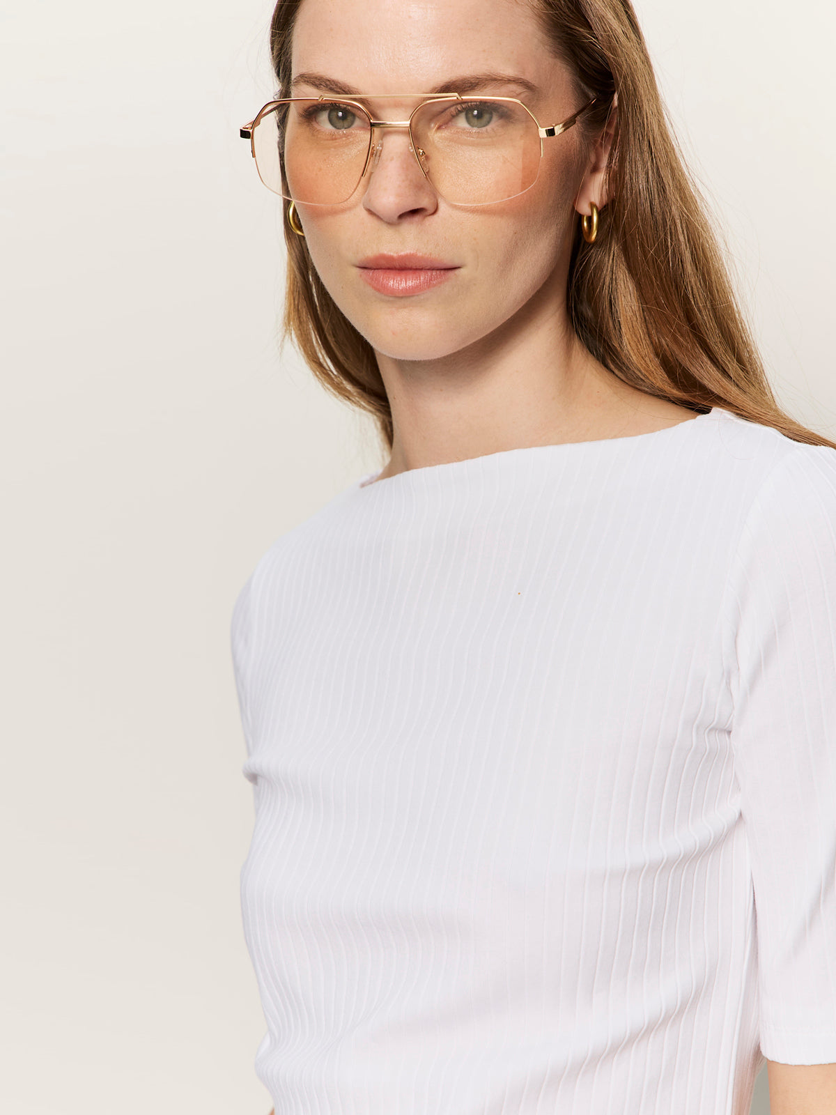 BOATNECK RIBBED TOP WHITE | Sanctuary Clothing