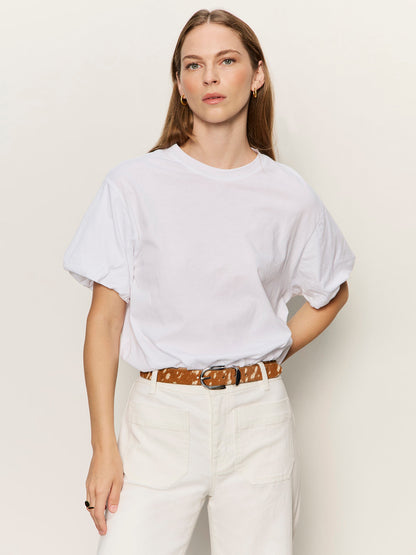 PLEAT BUBBLE TEE WHITE | Sanctuary Clothing