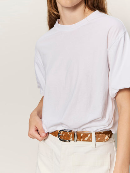 PLEAT BUBBLE TEE WHITE | Sanctuary Clothing