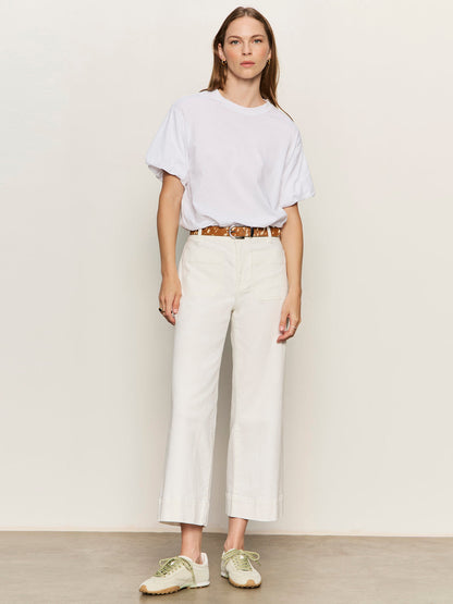 PLEAT BUBBLE TEE WHITE | Sanctuary Clothing