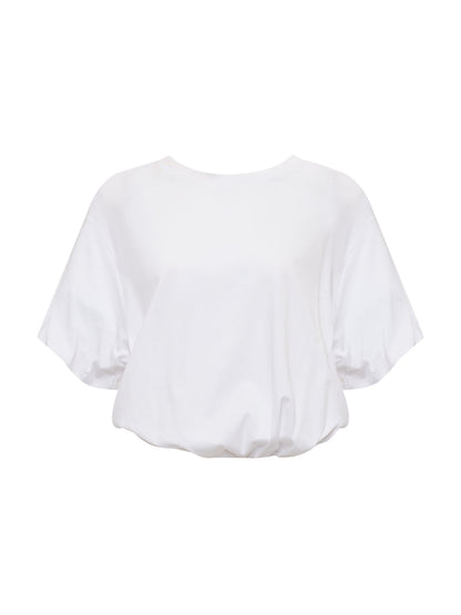 PLEAT BUBBLE TEE WHITE | Sanctuary Clothing