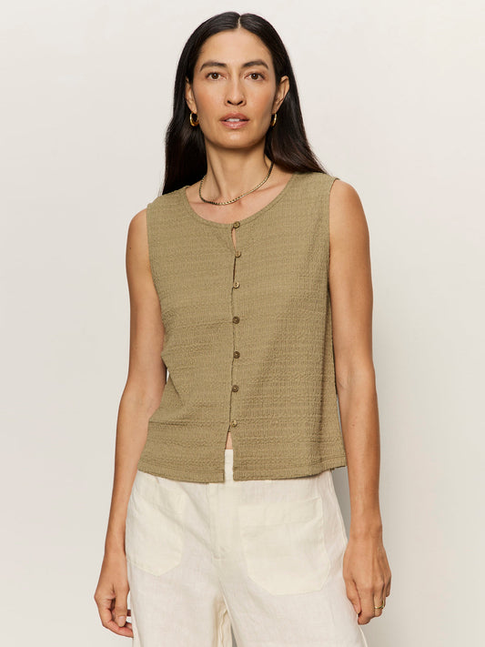 TEXTURED VACATION SHELL COVERT GREEN | Sanctuary Clothing
