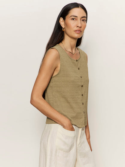 TEXTURED VACATION SHELL COVERT GREEN | Sanctuary Clothing