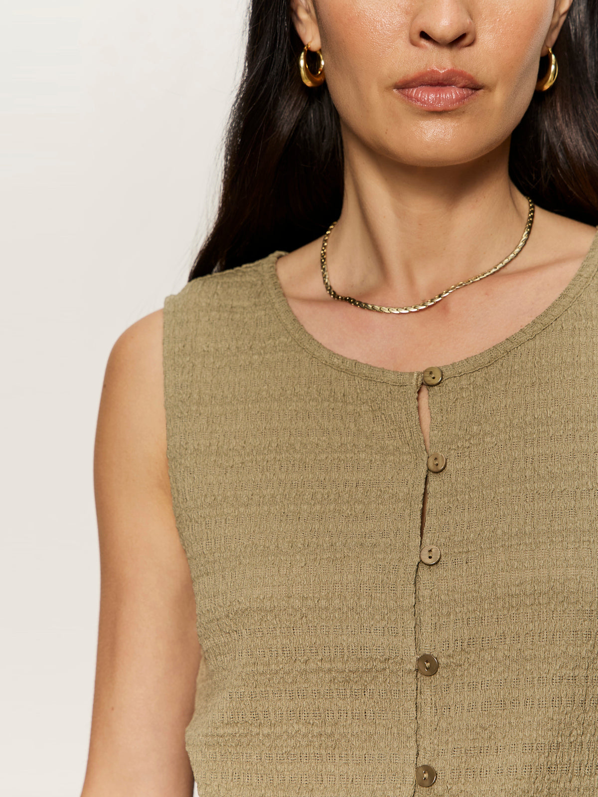 TEXTURED VACATION SHELL COVERT GREEN | Sanctuary Clothing