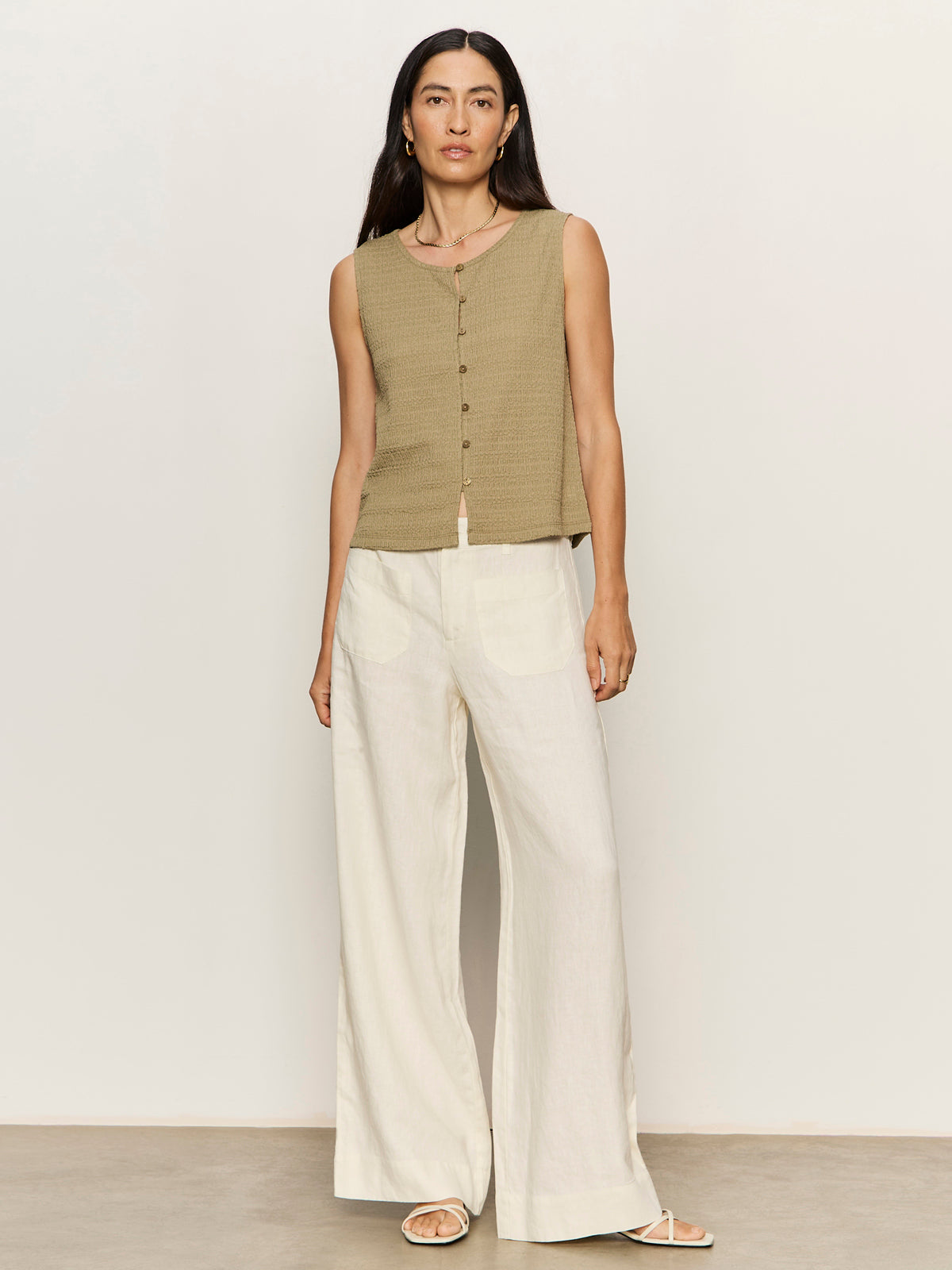 TEXTURED VACATION SHELL COVERT GREEN | Sanctuary Clothing
