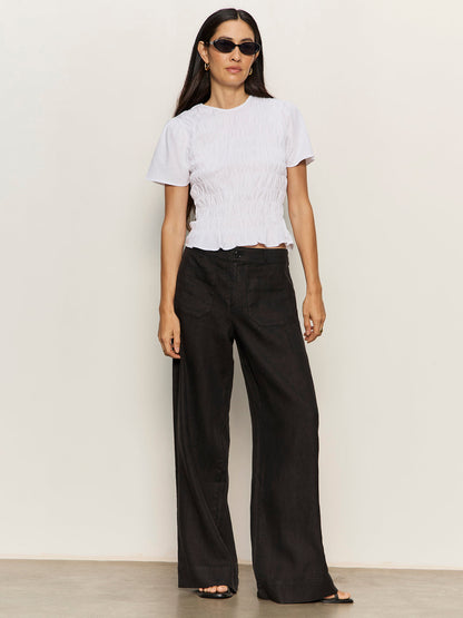 BETTER TOGETHER SMOCKED TOP WHITE | Sanctuary Clothing