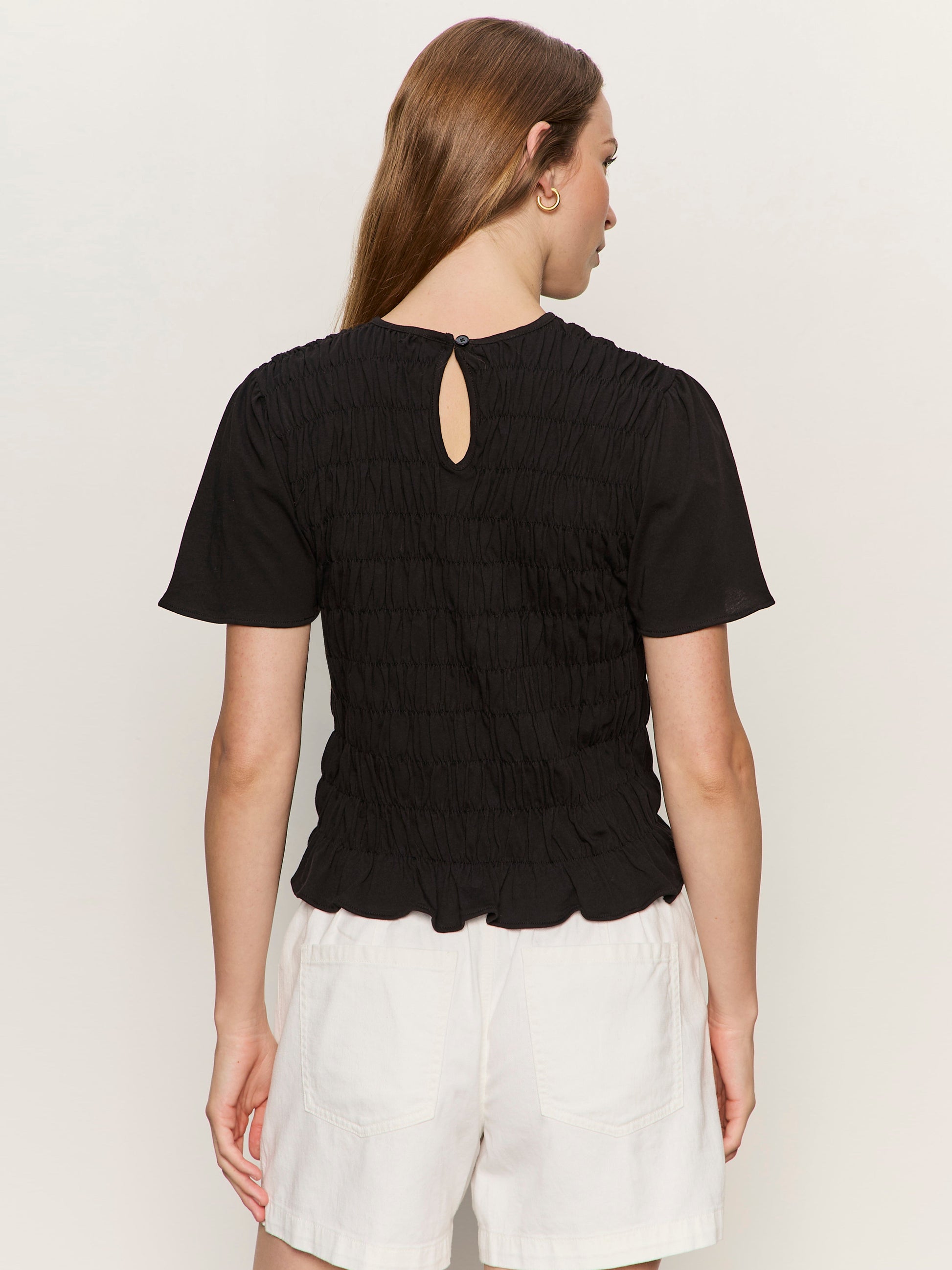 BETTER TOGETHER SMOCKED TOP BLACK | Sanctuary Clothing