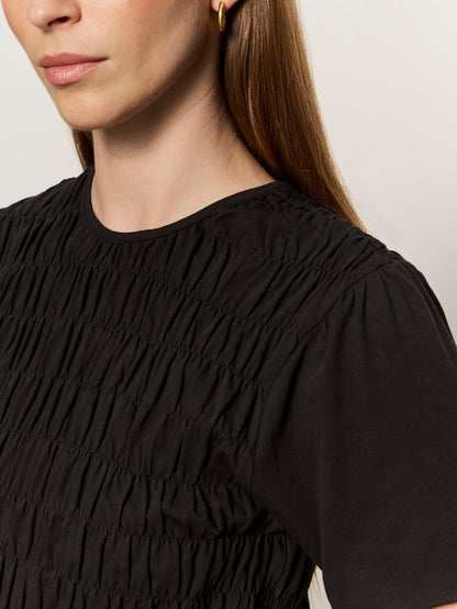 BETTER TOGETHER SMOCKED TOP BLACK | Sanctuary Clothing