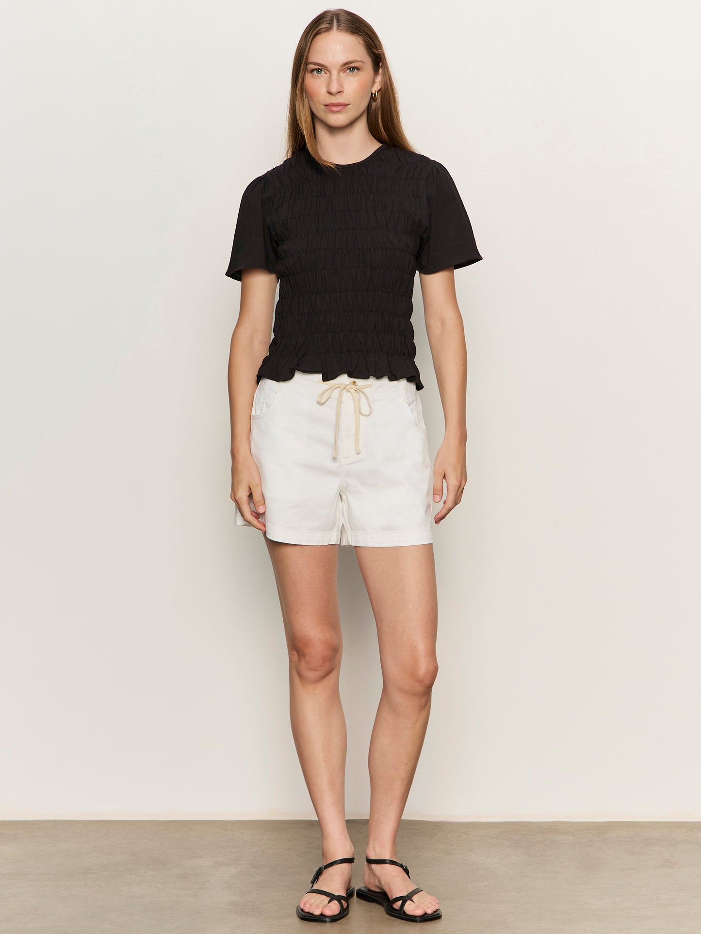 BETTER TOGETHER SMOCKED TOP BLACK | Sanctuary Clothing