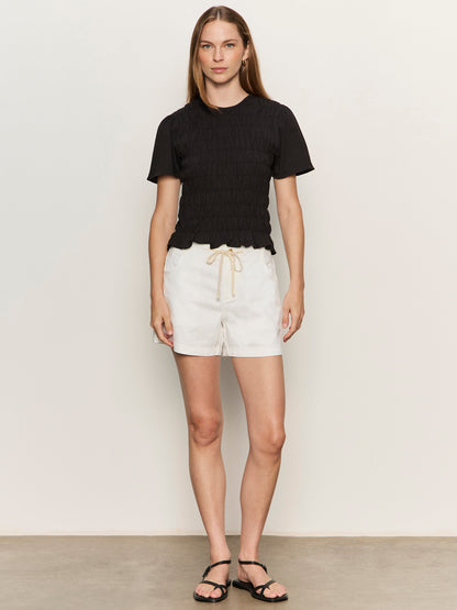 BETTER TOGETHER SMOCKED TOP BLACK | Sanctuary Clothing